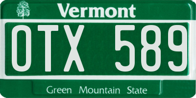 VT license plate OTX589