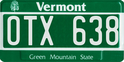 VT license plate OTX638