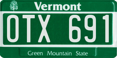 VT license plate OTX691