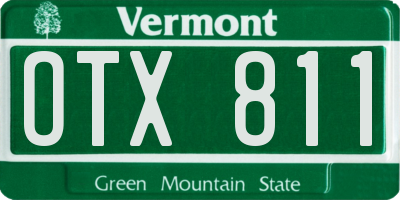 VT license plate OTX811