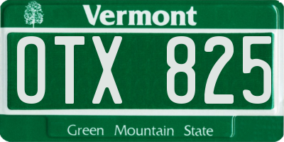 VT license plate OTX825