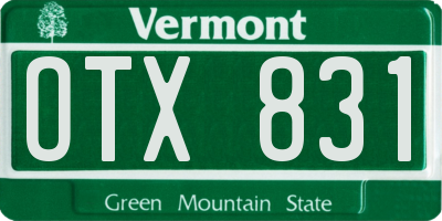 VT license plate OTX831