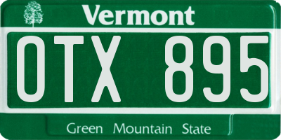 VT license plate OTX895