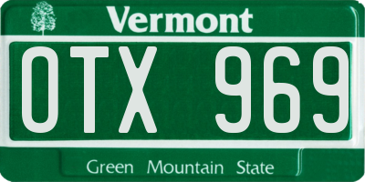 VT license plate OTX969