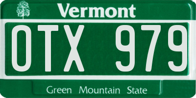 VT license plate OTX979