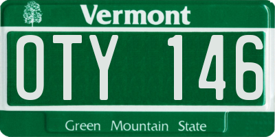 VT license plate OTY146
