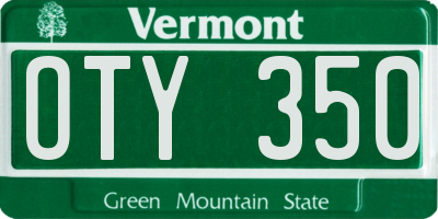 VT license plate OTY350