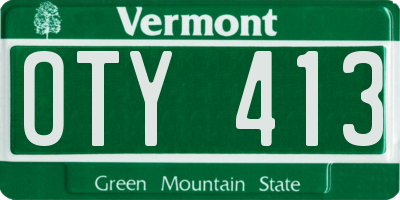 VT license plate OTY413