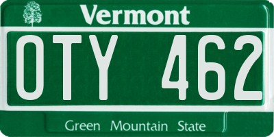 VT license plate OTY462