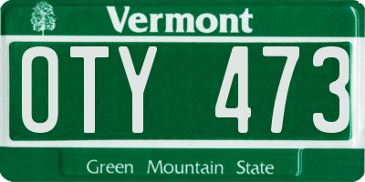 VT license plate OTY473