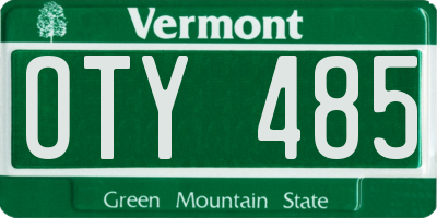 VT license plate OTY485