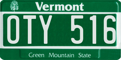VT license plate OTY516