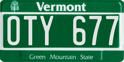 VT license plate OTY677