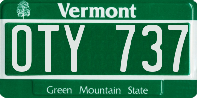 VT license plate OTY737