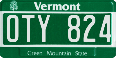 VT license plate OTY824
