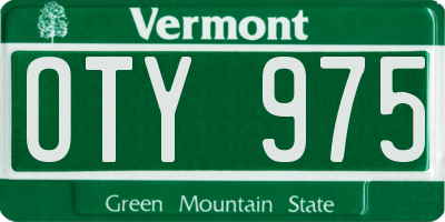 VT license plate OTY975