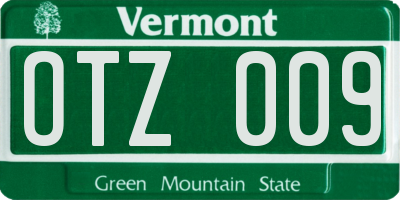 VT license plate OTZ009