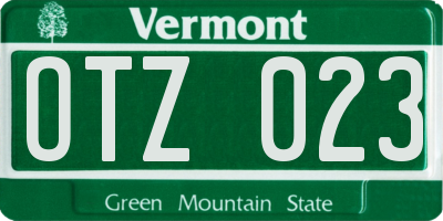 VT license plate OTZ023