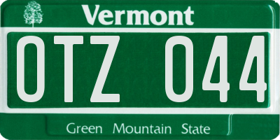 VT license plate OTZ044