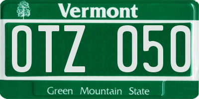 VT license plate OTZ050