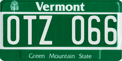 VT license plate OTZ066
