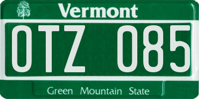 VT license plate OTZ085