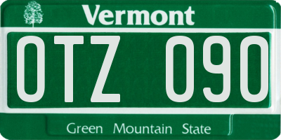 VT license plate OTZ090