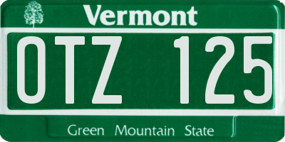 VT license plate OTZ125