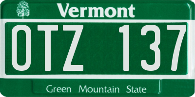 VT license plate OTZ137