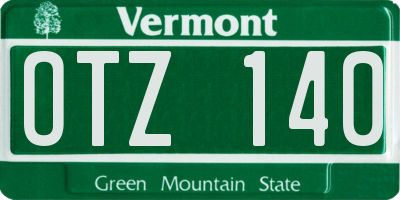 VT license plate OTZ140