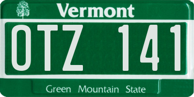 VT license plate OTZ141