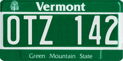 VT license plate OTZ142