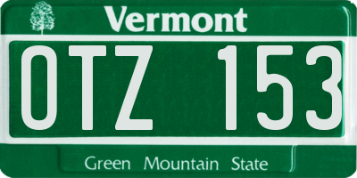 VT license plate OTZ153