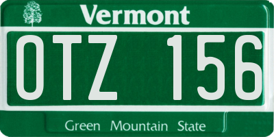 VT license plate OTZ156