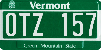 VT license plate OTZ157