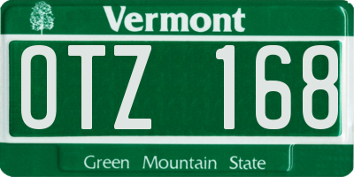 VT license plate OTZ168