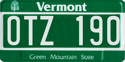 VT license plate OTZ190