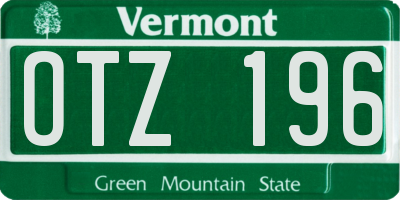 VT license plate OTZ196