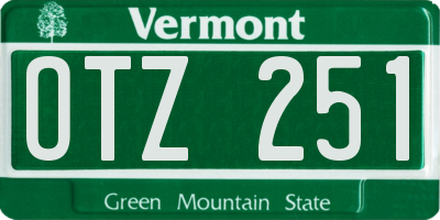VT license plate OTZ251