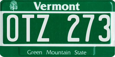VT license plate OTZ273