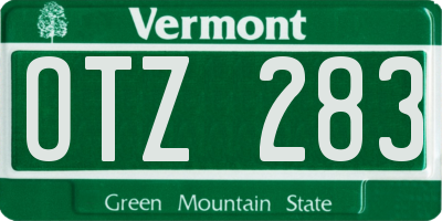 VT license plate OTZ283
