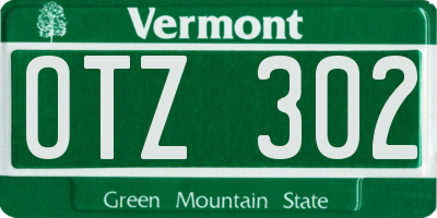 VT license plate OTZ302
