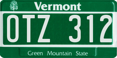 VT license plate OTZ312