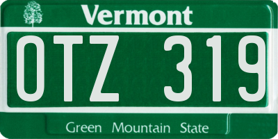 VT license plate OTZ319