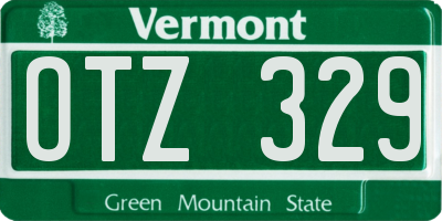 VT license plate OTZ329
