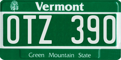 VT license plate OTZ390