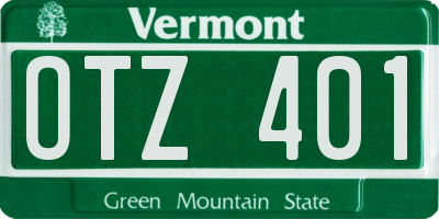 VT license plate OTZ401