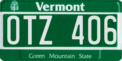 VT license plate OTZ406