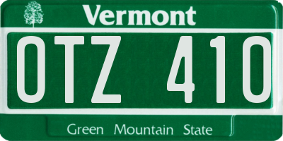 VT license plate OTZ410