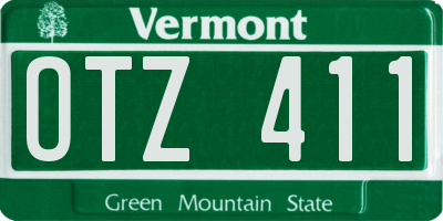 VT license plate OTZ411
